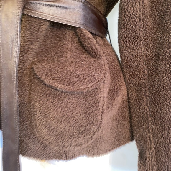 IDEOLOGY Womens 1X Brown Fur Collar Soft Coat Toe Waist WARM - Picture 4 of 7